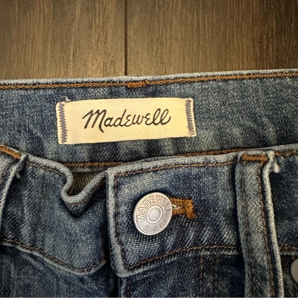 Madewell The High Rise Slim Boyjean: Two Tone Tuxedo Stripe‎ Edition - Picture 3 of 7